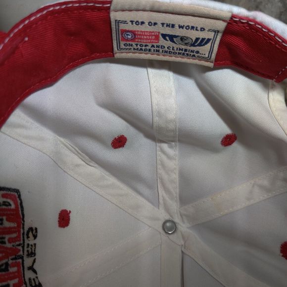 Ohio State Buckeyes Hat Cap Top Of The World White Red Adult Adjustable OSU - Picture 9 of 9